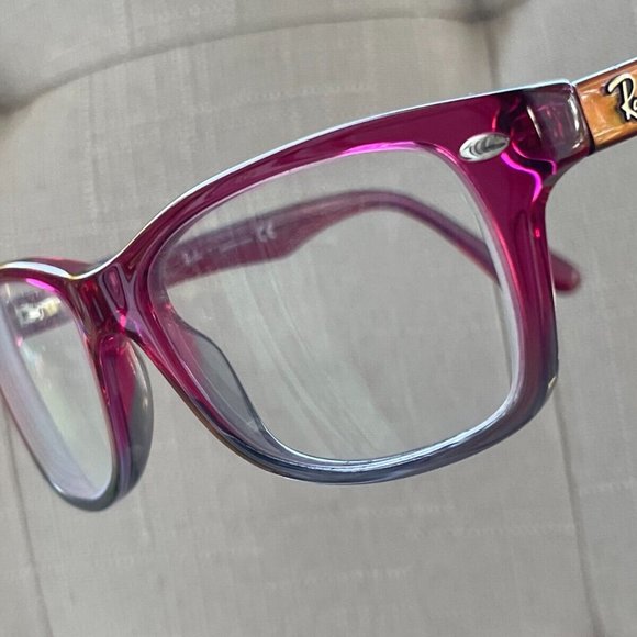 Ray-ban Women Eyeglasses Frame Double Tone Reddish Purple for small Face RB1531 - Picture 2 of 11